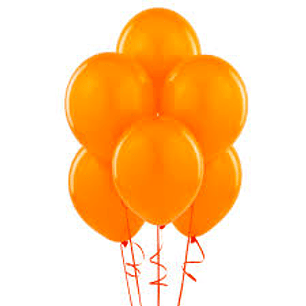 GLOBO GLAM LISO NARANJA 25 UNID. N°9