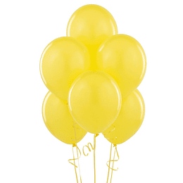 GLOBO GLAM LISO AMARILLO 25 Unid. N° 12