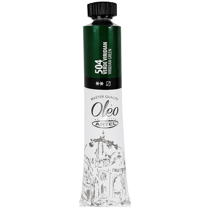 PINTURA OLEO ARTEL 22ML VERDE VIRIDIAN N°504