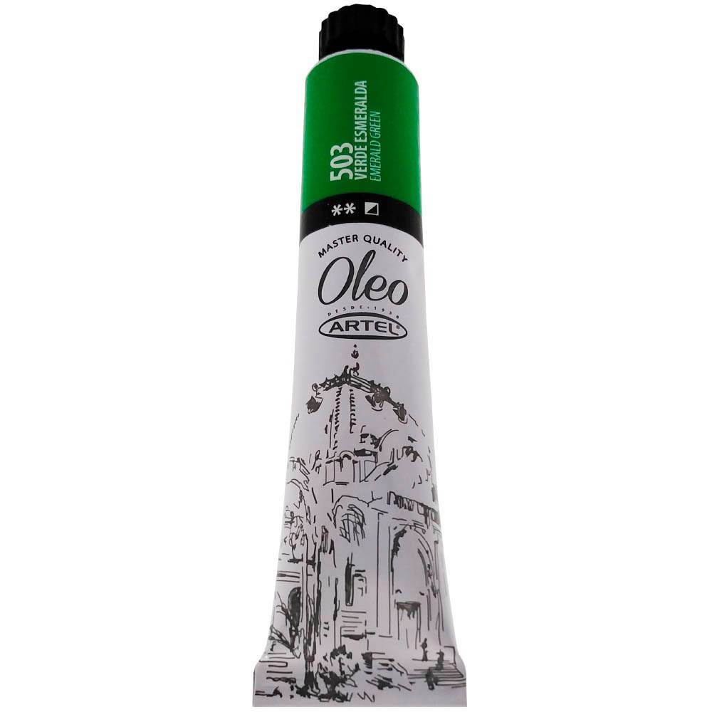 PINTURA OLEO ARTEL 22ML VERDE ESMERALDA N°503 1