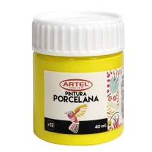 PINTURA PORCELANA ARTEL AMARILLO 40ML.