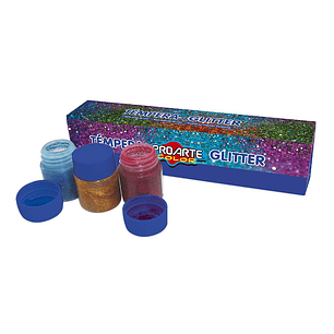 TEMPERA PROARTE GLITTER 6 COLORES