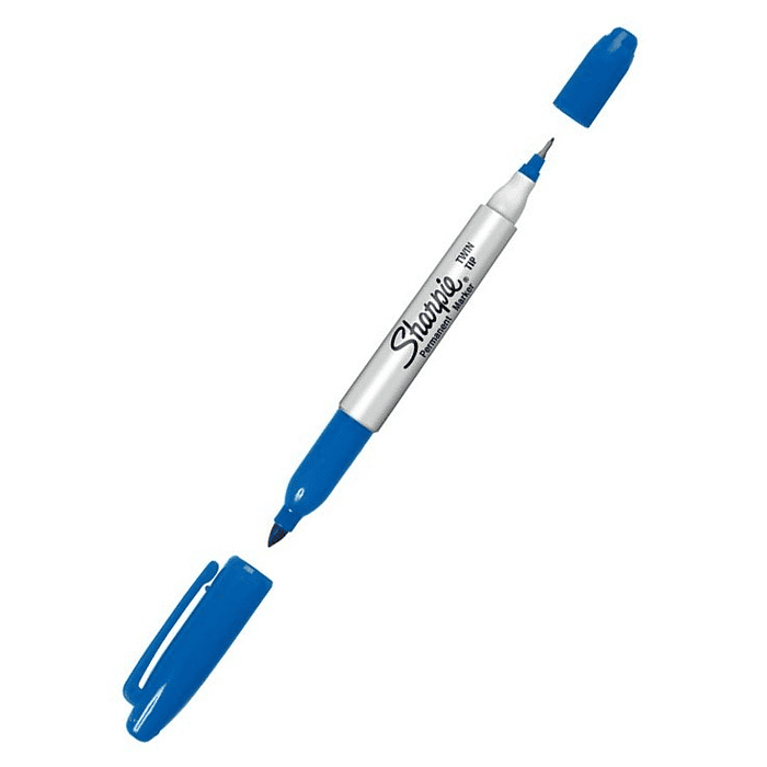 MARCADOR SHARPIE TWIN TIP DOBLE PUNTA AZUL (1805637)