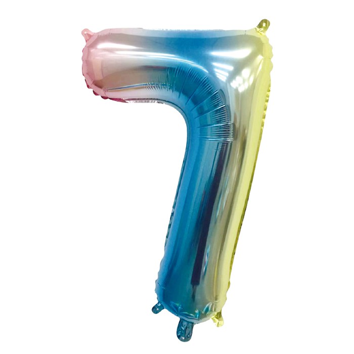 GLOBO GLAM NUMERO 7 TORNASOL METALIZADO 81CMS. 1UNID. 1