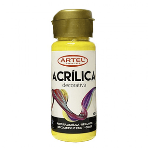PINTURA ACRILICA ARTEL 60ml DECO AMARILLO N° 704