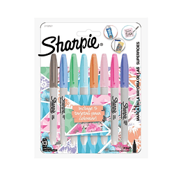 SET DE MARCADORES SHARPIE FINO PASTEL X 8UND + TARJETAS (2102521)