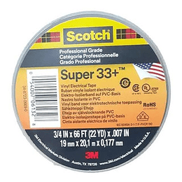 CINTA AISLANTE SCOTCH 3M SUPER 33 3/4 20MTS. 
