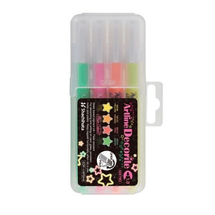 SET MARCADORES ARTLINE DECORITE, BRUSH/PINCEL, RÍGIDO X 4 UNDS. COL NEON