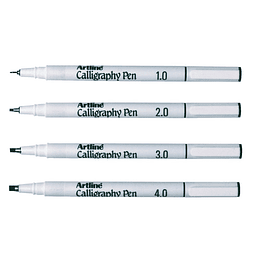 SET CALIGRAFICO ARTLINE 4 UNDS 1.0 2.0 3.0 4.0 COL NEGRO