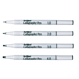 SET CALIGRAFICO ARTLINE 4 UNDS 1.0 2.0 3.0 4.0 COL NEGRO