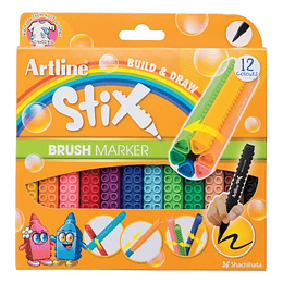 SET MARCADORES ARTLINE BLOX BRUSH 12 COLORES