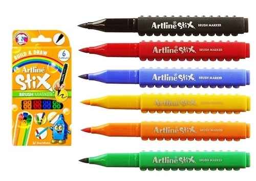 SET MARCADORES ARTLINE BLOX BRUSH 6 COLORES 1