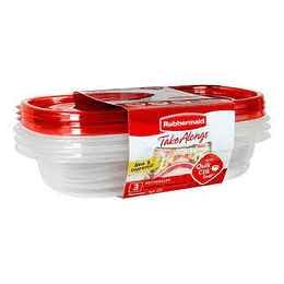 HERMETICO RECTANGULAR PACK 3    950ML. RUBBERMAID 