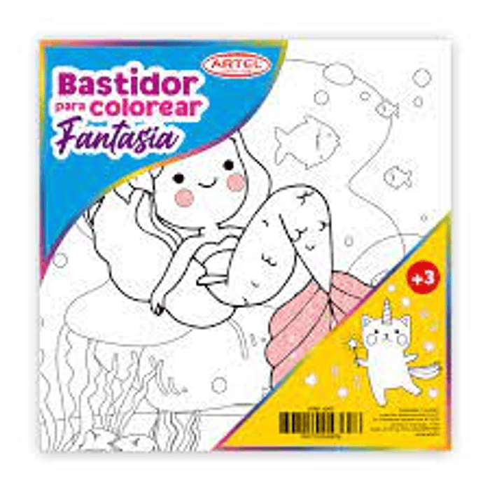 BASTIDOR PARA COLOREAR FANTASIA 25 X 25 CMTS.