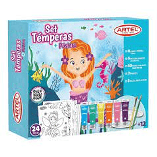 SET TEMPERAS DE FANTASIA ARTEL 24 PZAS. +3 ( DESC. )
