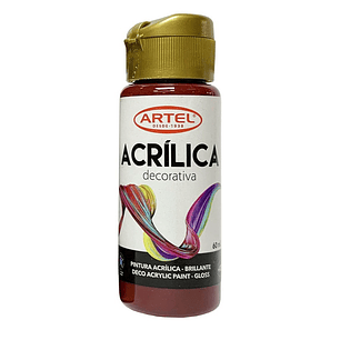 PINTURA ACRILICA ARTEL 60ml DECO ROJO OSCURO N° 801