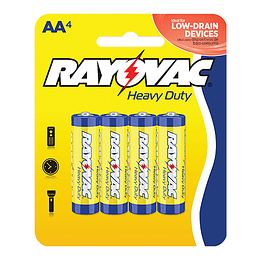 PILA RAYOVAC DE CARBON ZINC AA x 4 UND