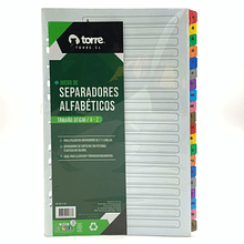 SEPARADOR TORRE A-Z OFICIO CARTULINA 1