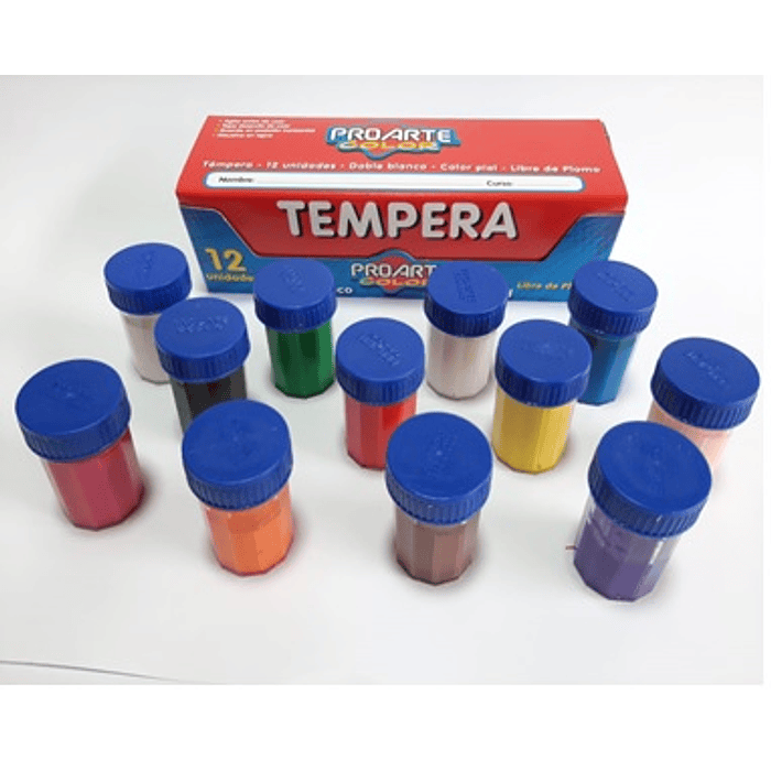 TEMPERA PROARTE 12 COLORES