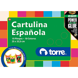 ESTUCHE TORRE CARTULINA ESPAÑOLA 10 UND. 25 X 32,5 CMS.