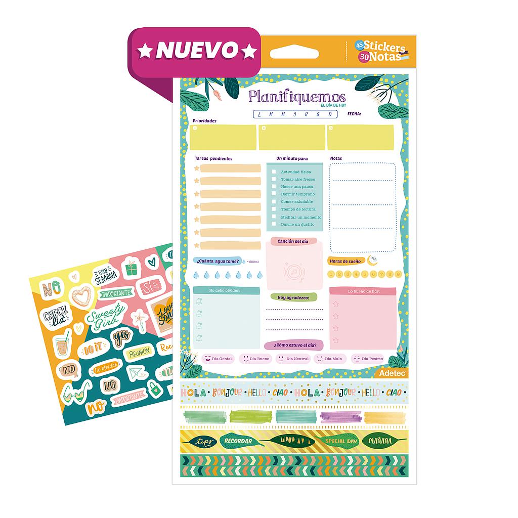 PLANIFICADOR DIARIO ADETEC/WASHING TAPE Y STICKER  (431) 1