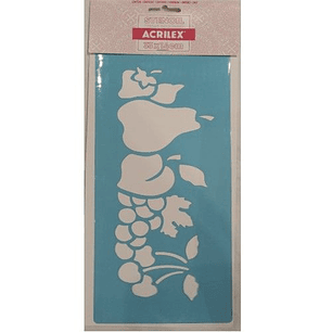 STENCIL ACRILEX 33X14 CMS. FRUTAL