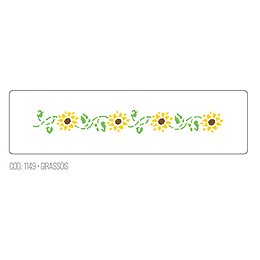 STENCIL ACRILEX 30X8 CMS. GIRASOLES