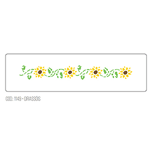 STENCIL ACRILEX 30X8 CMS. GIRASOLES