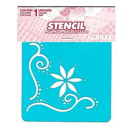 STENCIL ACRILEX 10X10 CMS. TULIPAS/FLORAL