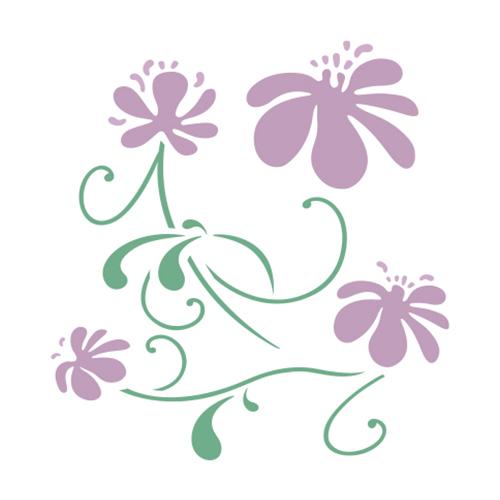 STENCIL ACRILEX 10X10 CMS. PRIMAVERA 1