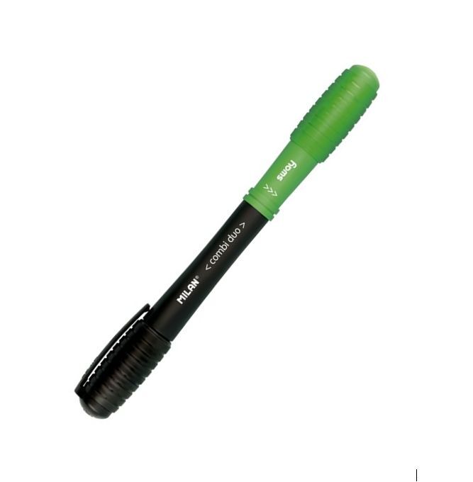 BOLIGRAFO MILAN SWAY COMBI DUO 1MM NEGRO/VERDE 1