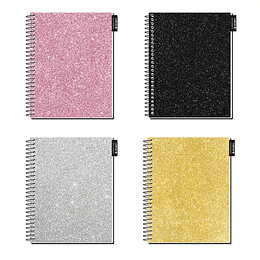 CUADERNO PROARTE CARTA 7mm 150 Hjs GLITTER MUJER CARTA 