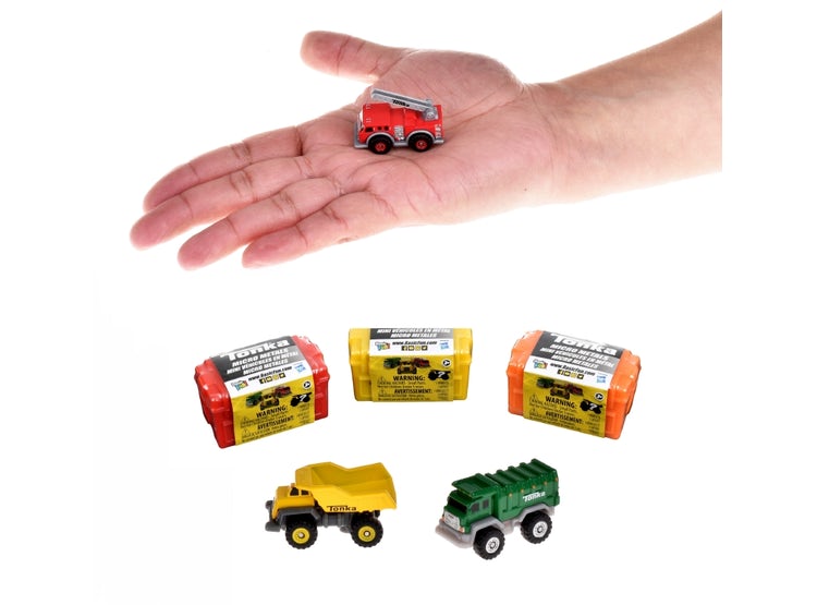 VEHICULO MINI MICRO TONKA EN CAJA CONTENEDORA 4CMS.  1