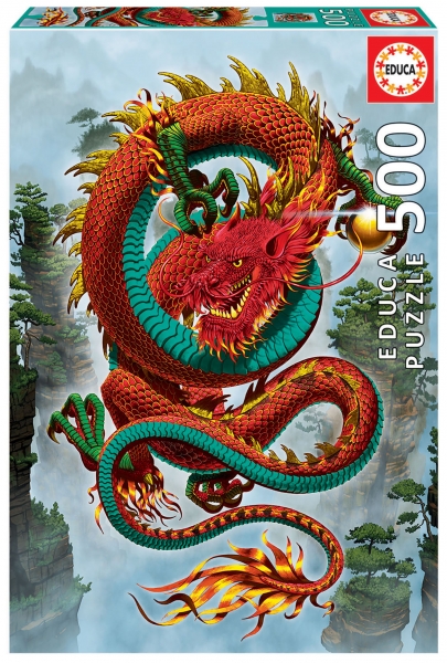 PUZZLE 500 PIEZAS DRAGON DE LA SUERTE +11 1