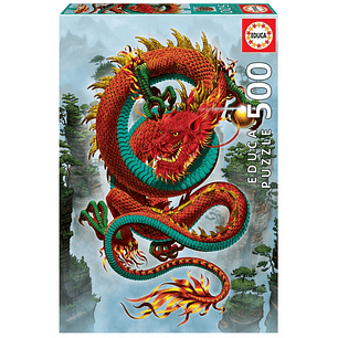 PUZZLE 500 PIEZAS DRAGON DE LA SUERTE +11