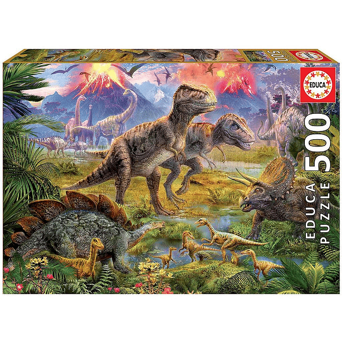 PUZZLE 500 PIEZAS ENCUENTRO DE DINOSAURIOS +11