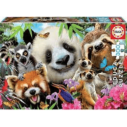 PUZZLE 300 PIEZAS ANIMALES OJOS NEGROS +6