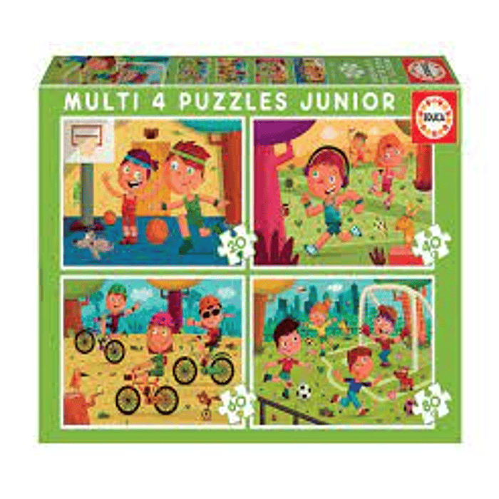 PUZZLE INFANTIL PROGRESIVO 4 PUZZLES DEPORTES +4