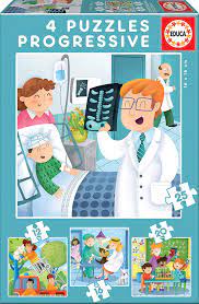 PUZZLE INFANTIL PROGRESIVO PROFESIONES 4 PUZZLES  +3 1