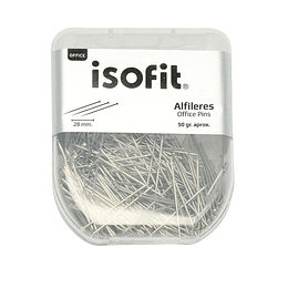 CAJA PLASTICA ALFILERES ISOFIT 50 GRS 28 MM 