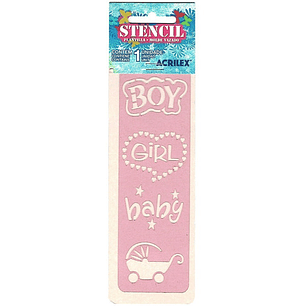 STENCIL ACRILEX 16X5 CMS. BEBE