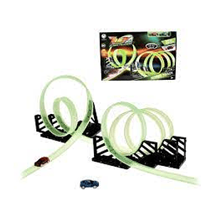 PISTA DE AUTO LUMINOSA 2 LOOP BATERIA RECAR. +3 (AT-1190)