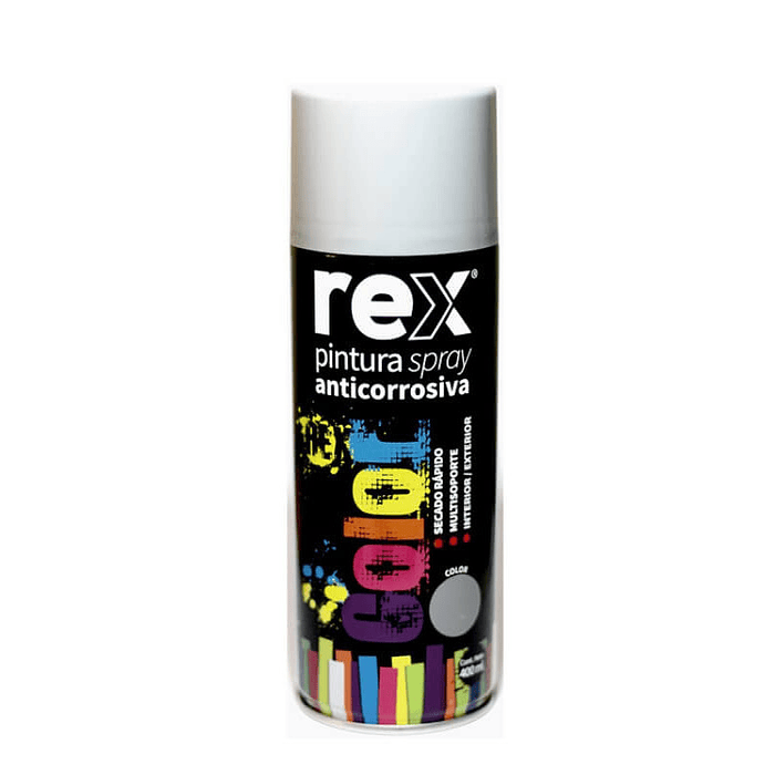 PINTURA SPRAY REX ANTICORROSIVO GRIS 400ML