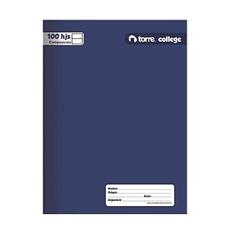 CUADERNO TORRE COLLEGE LISO COMPOSICION 100 Hjs 