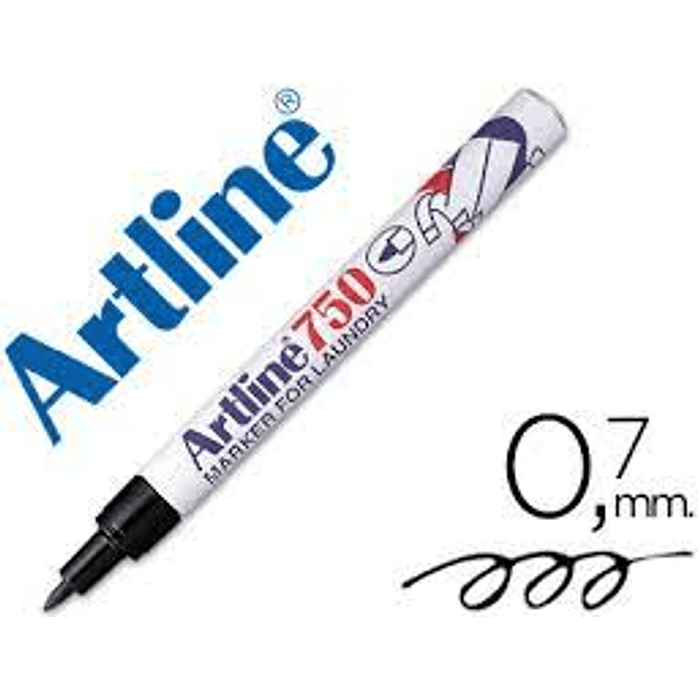 LAPIZ PARA ROPA NEGRO ARTLINE 0.7MM EK-750