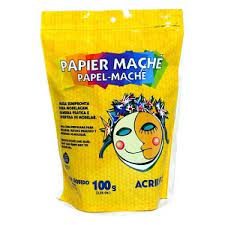 PAPEL MACHE ACRILEX 100 GRS  1