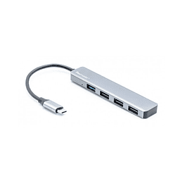 HUB USB TIPO C TECMASTER 4 PUERTOS TM-100526