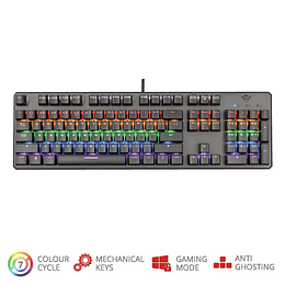 TECLADO MECANICO RGB TRUST GAMING ASTA RBG NEGRO GXT-865