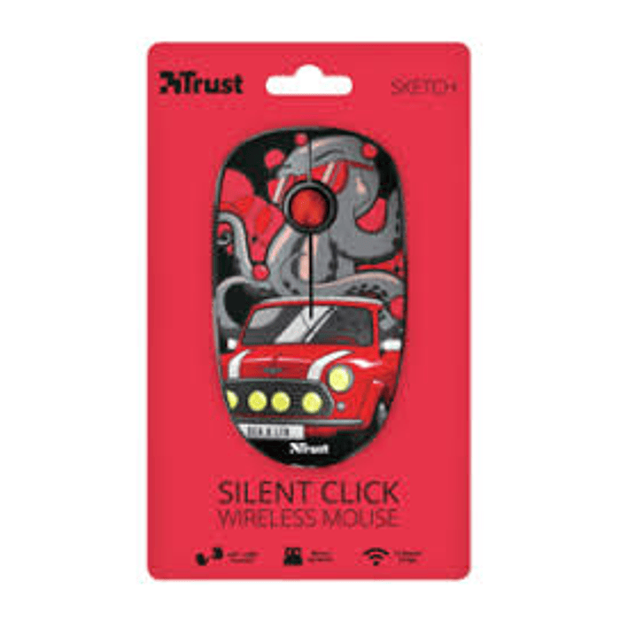 MOUSE INALAMBRICO TRUST SKETCH SILENT CLIC AUTO