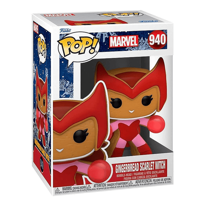 FIGURA CON CABEZA OSCILANTE FUNKO GINGERBREAD SCARLET WITCH N°940 +3